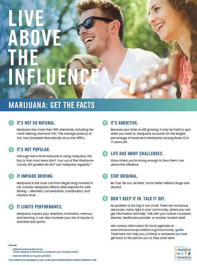 JPG version of the Sherburne COunty SUP Coalition Marijuana Poster
